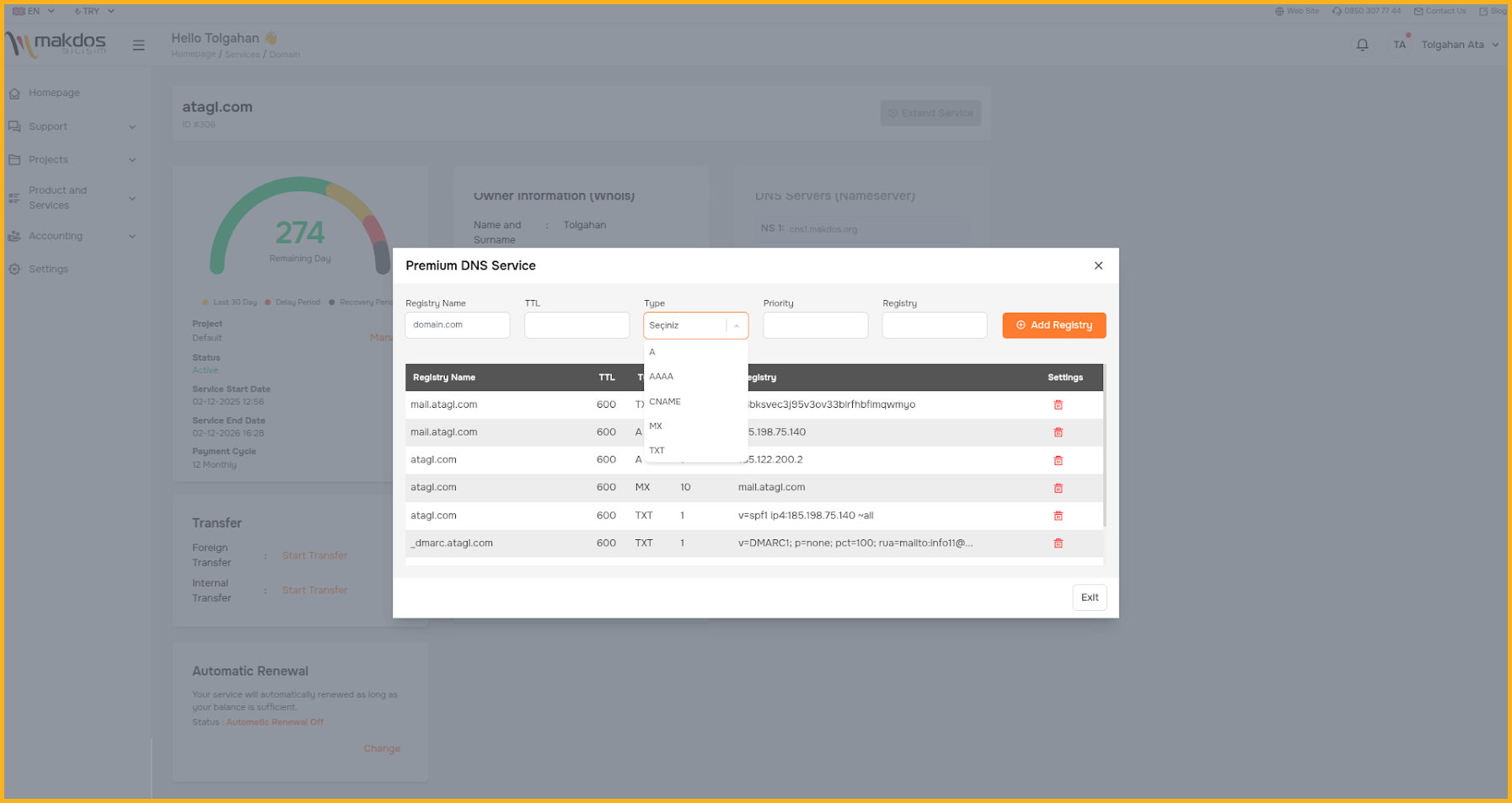 DNS records (MX  SPF  DKIM  DMARC)