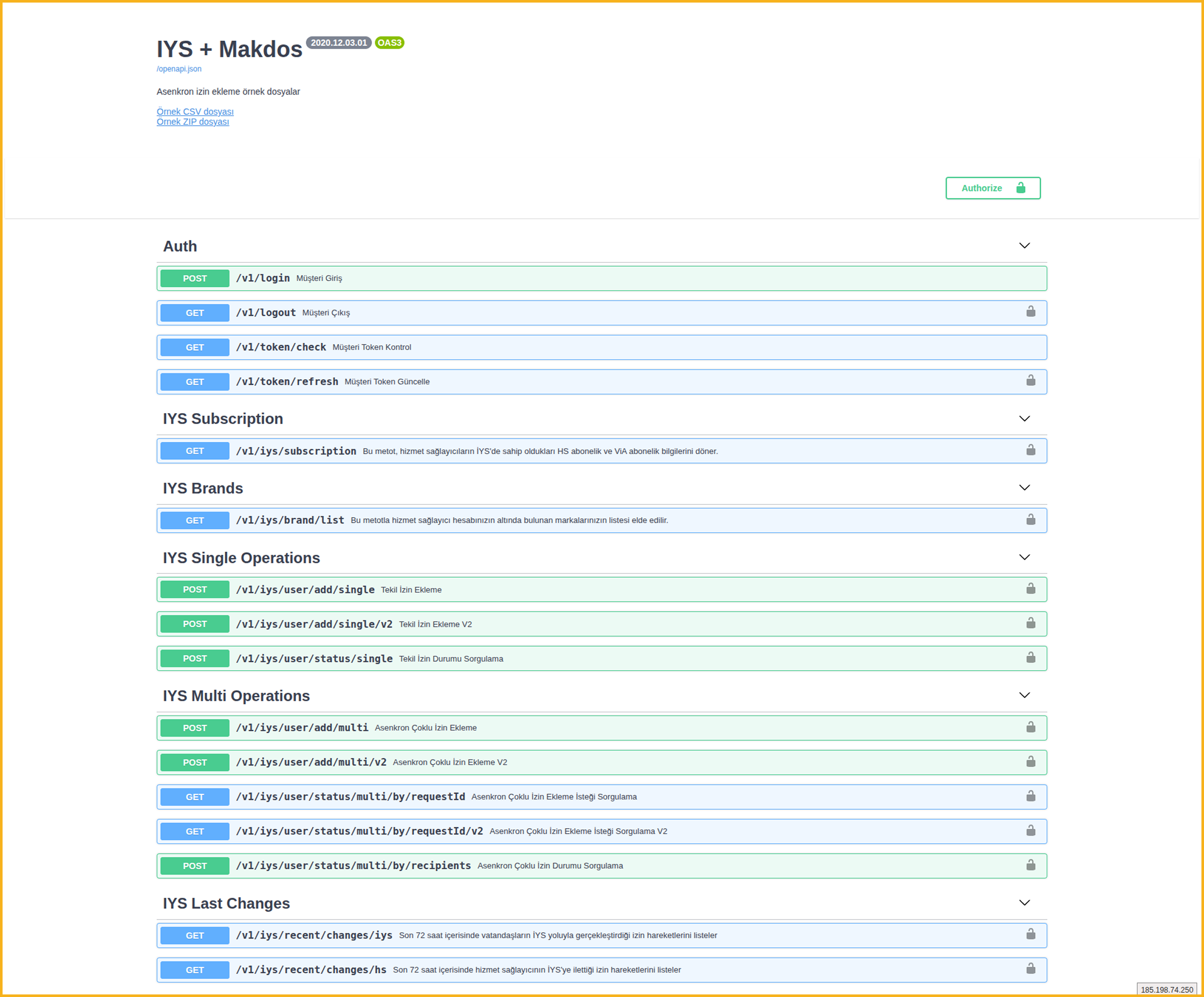 Makdos İYS Dökümantasyonu