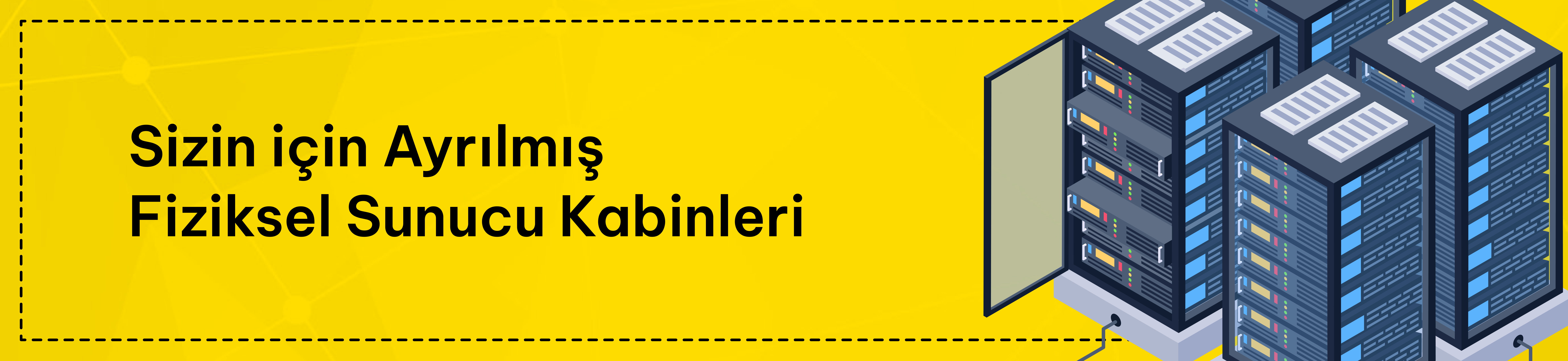 Veri merkezinde fiziksel sunucu kiralama hizmeti için ayrılmış sunucu kabinleri